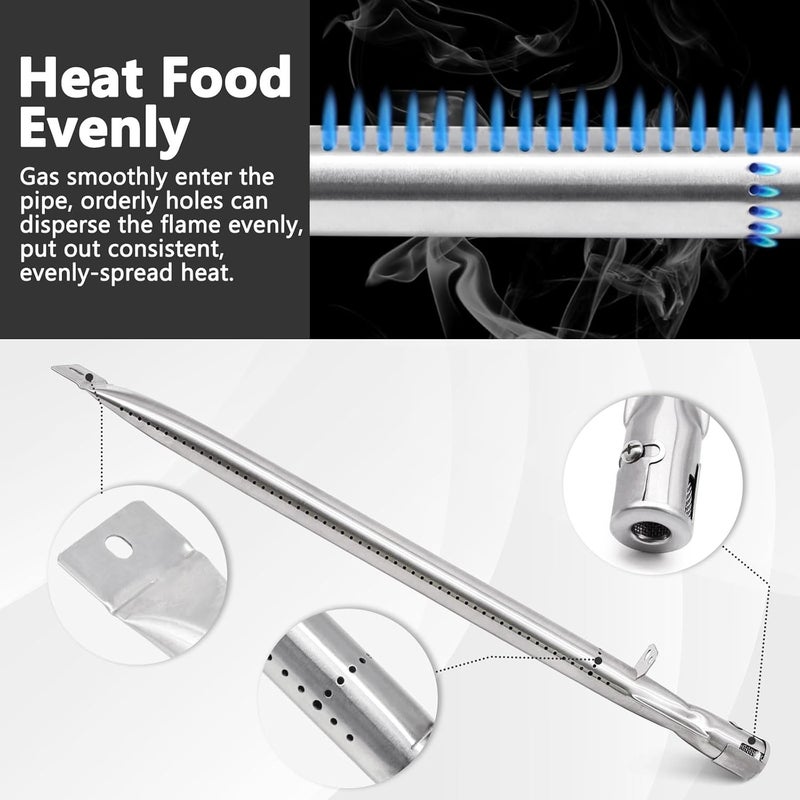 Criditpid Grill Replacement Parts for Char Griller 5050, 5650, 5072, Grease Tray Drip Pan, Heat Plates, Burner Tubes, Hanger Brackets, Ignitor for Char-Griller Replacement Parts, Chargriller 5050 - Image 5